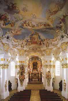 the interior of the church "Wies"